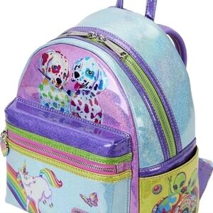Colorful Kids Backpack with Dalmatian Design Lisa Frank 1990s Vintage